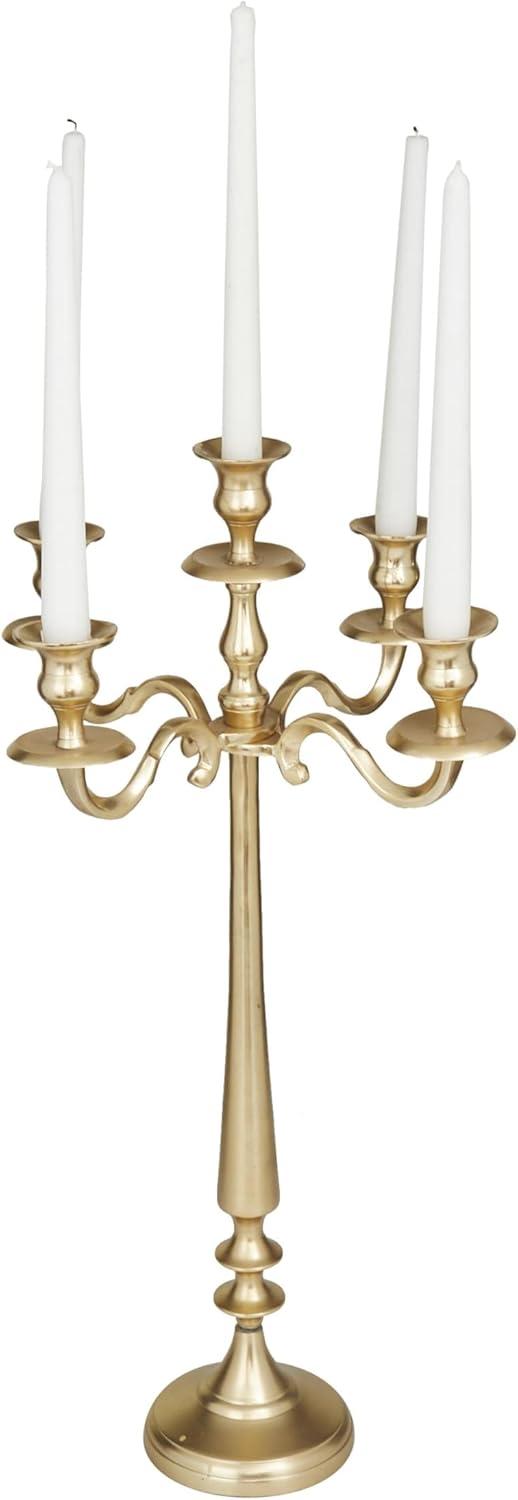 DecMode 5 Holder Silver Aluminum Metal Candelabra
