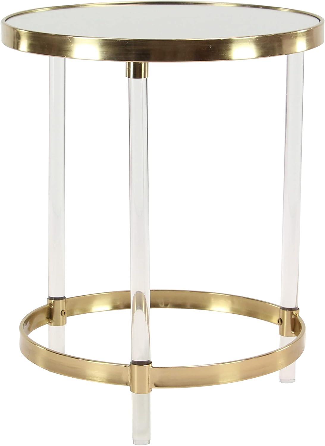 Contemporary Acrylic Accent Table Gold - Olivia & May