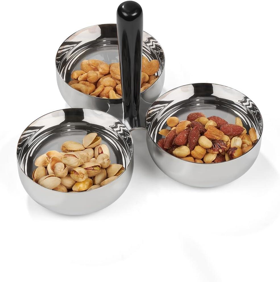 Nambe Circa Divided Nut Bowl