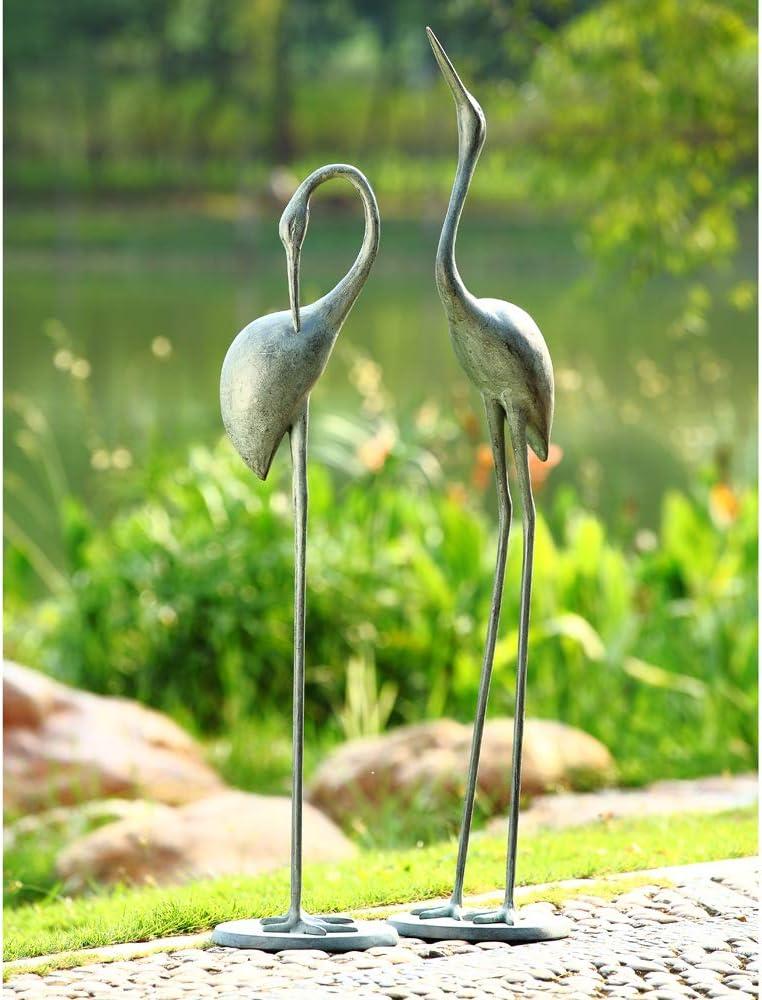 SPI Home 36-in H x 8-in W Green Heron Garden Statue