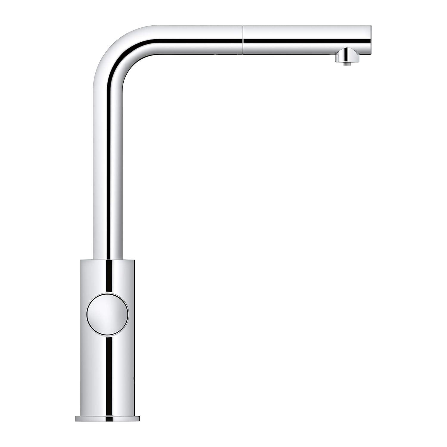 Blue Pull Out Single Handle Kitchen Faucet with Accessories