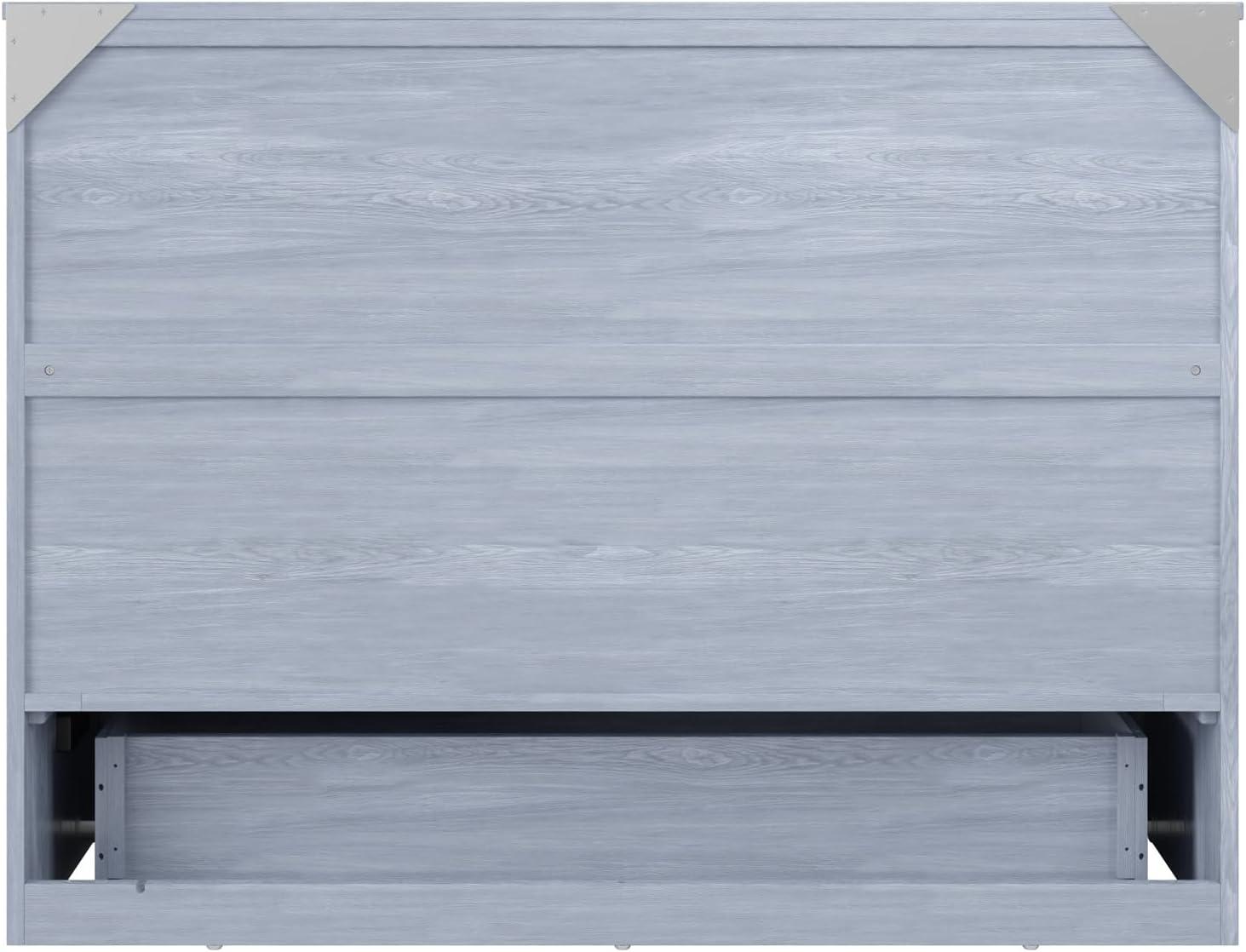 Full Northfield Murphy Bed Chest in Driftwood Grey