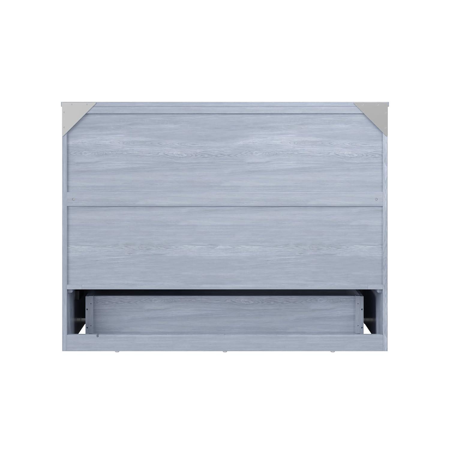 Full Northfield Murphy Bed Chest in Driftwood Grey