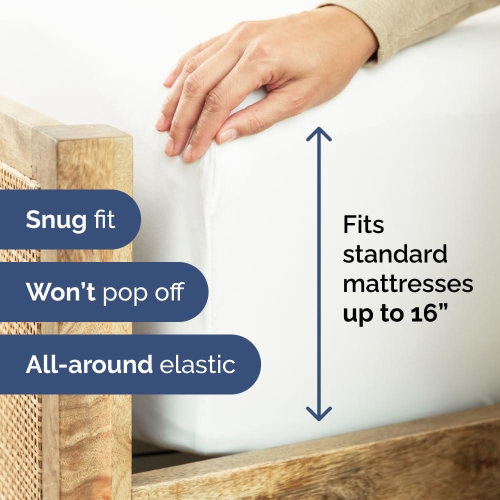 CGK Linens 4 Piece 100% Cotton 400 Thread Count Hotel Quality Bed Sheet Set