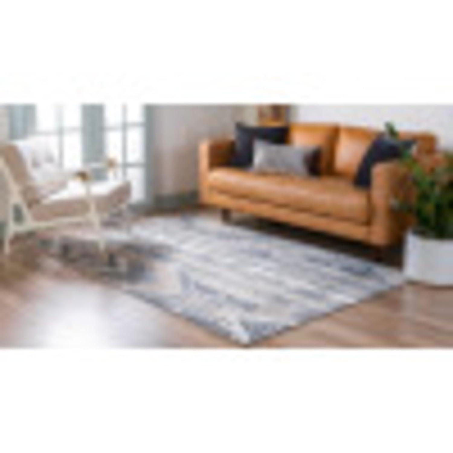 Unique Loom Portland Collection Area Rug - Orford (7' 1" x 10' Rectangle Navy Blue/Blue)