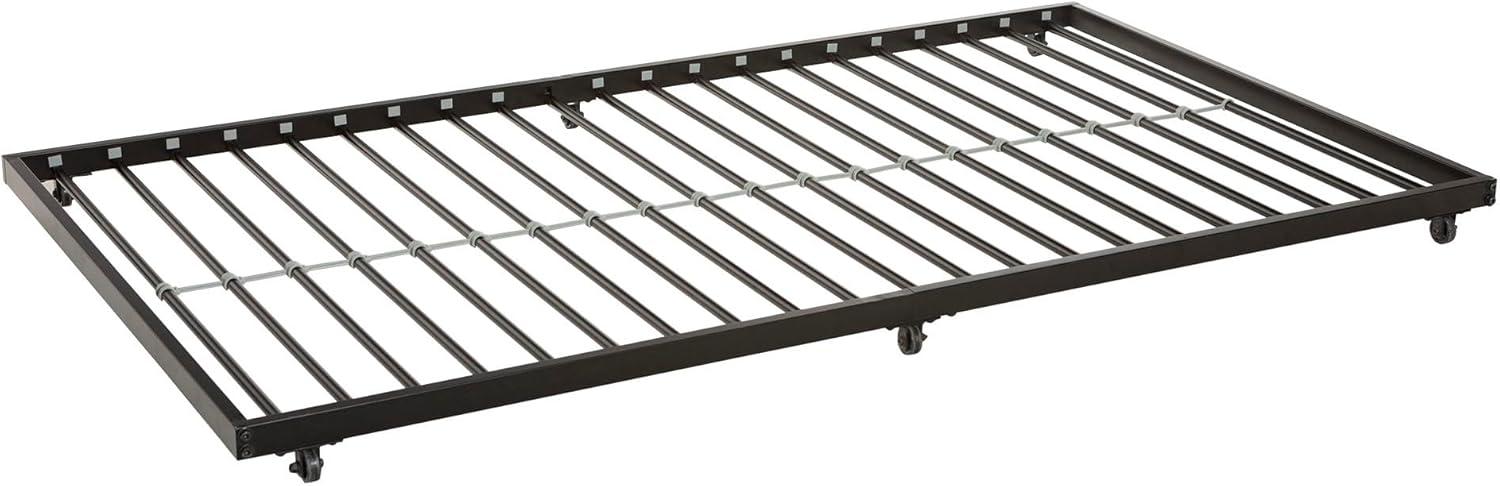 Walker Edison Twin Roll-Out Metal Trundle Bed Frame - Black,  (Mattress sold separately)