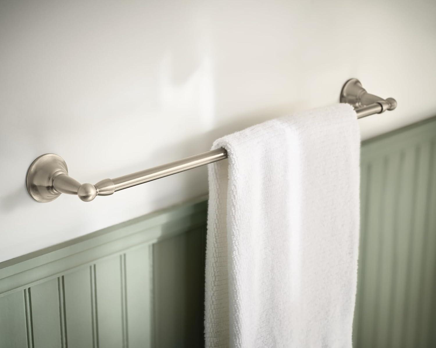 Moen Sage Brushed Nickel Towel Bar 24 in. L Brass