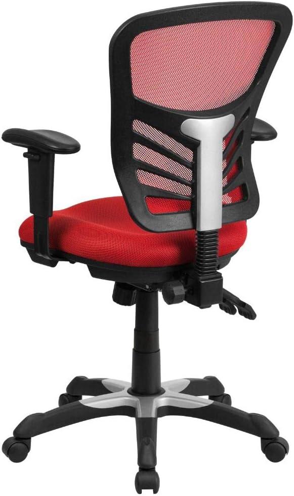 Flash Furniture Mid-Back Mesh Multifunction Executive Swivel Ergonomic Office Chair with Adjustable Arms