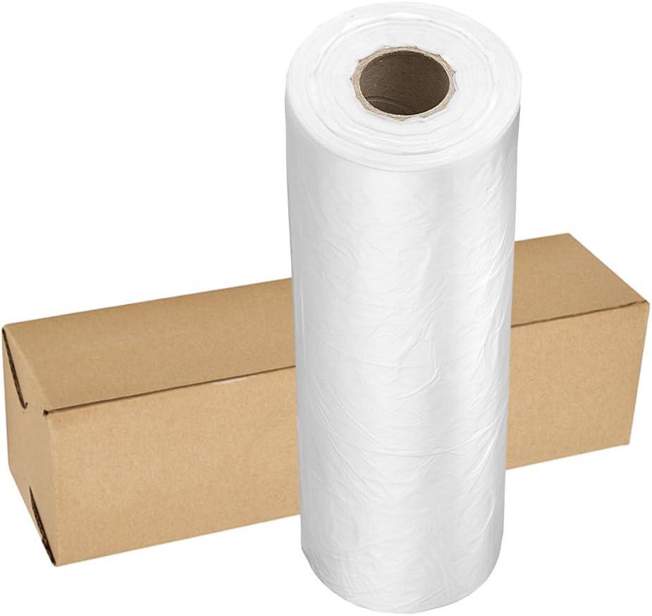 FungLam 12" X 16" Plastic Produce Clear Bag on Roll, Disposable Clear Food Storage Bags for Bread Fruits Vegetable, 350 Bags/Roll (1 Roll)