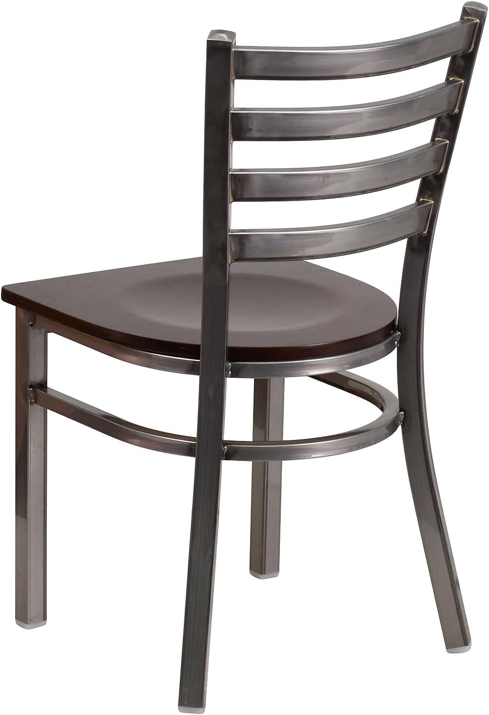 Flash Furniture Kendall Clear Coated Ladder Back Metal Restaurant Chair