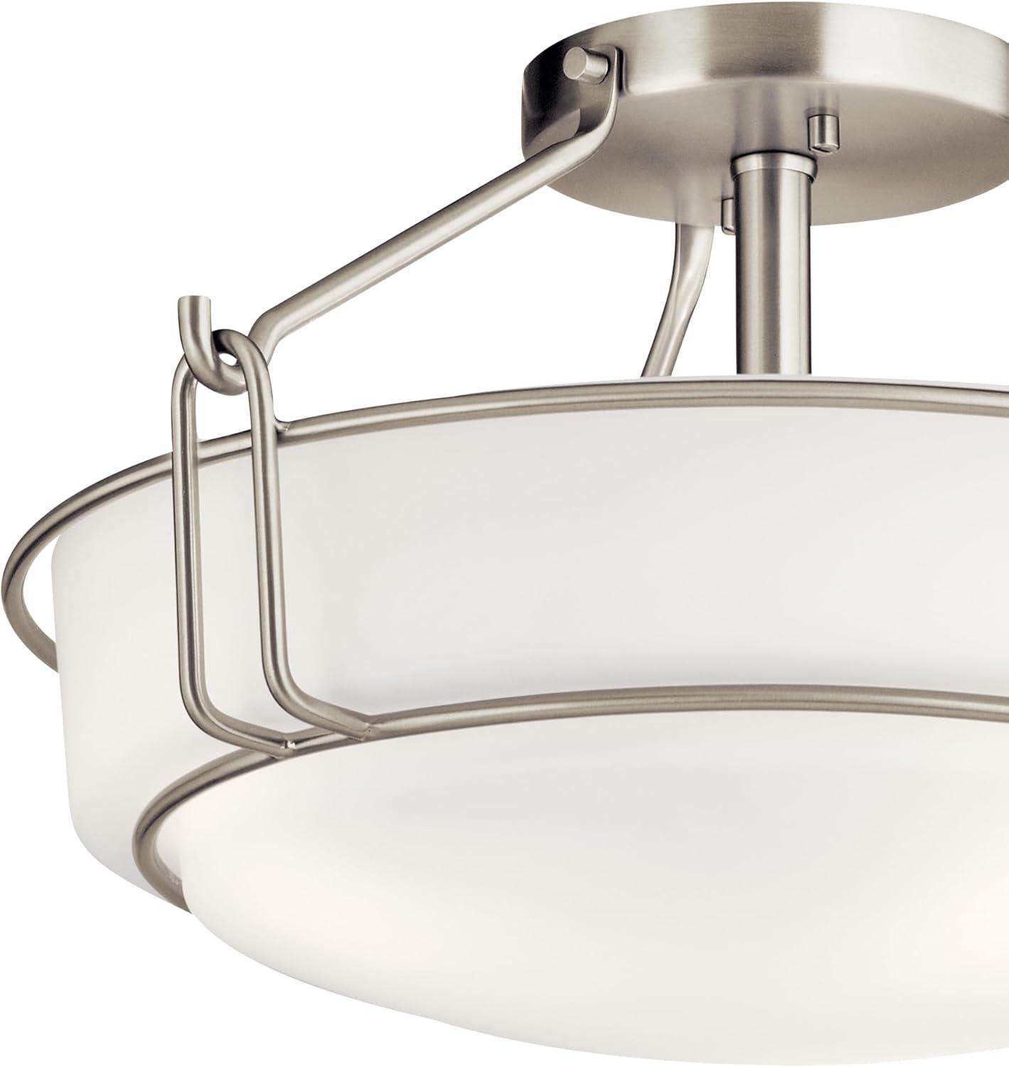 Kichler Lighting Alkire 3 - Light Semi-Flush Mount in Brushed Nickel