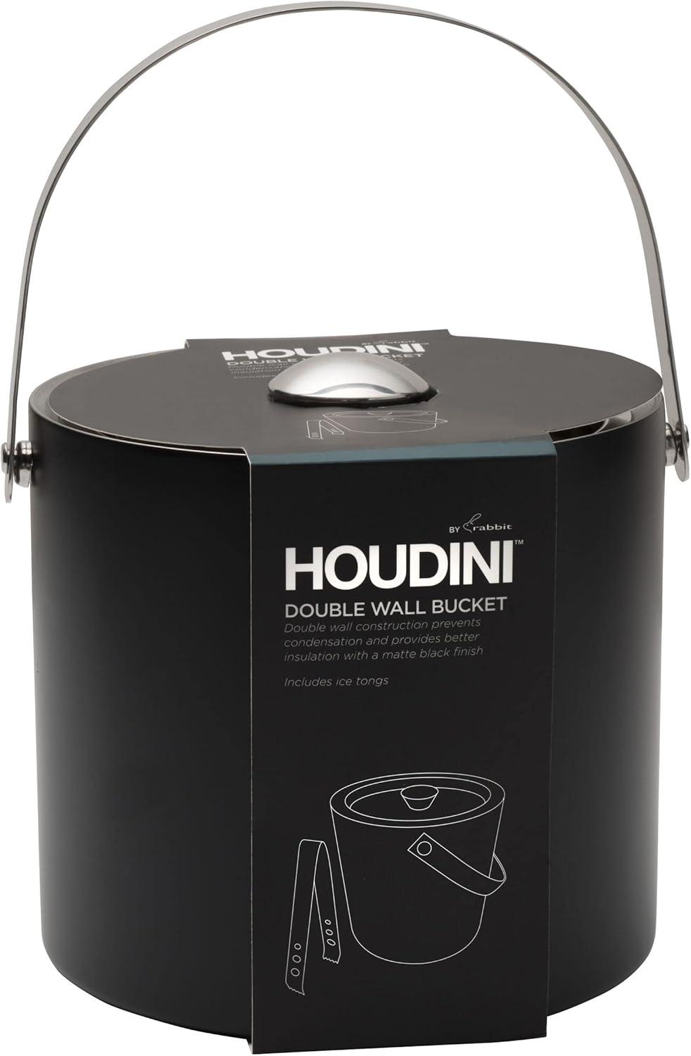 Matte Black Stainless Steel Ice Bucket with Tongs