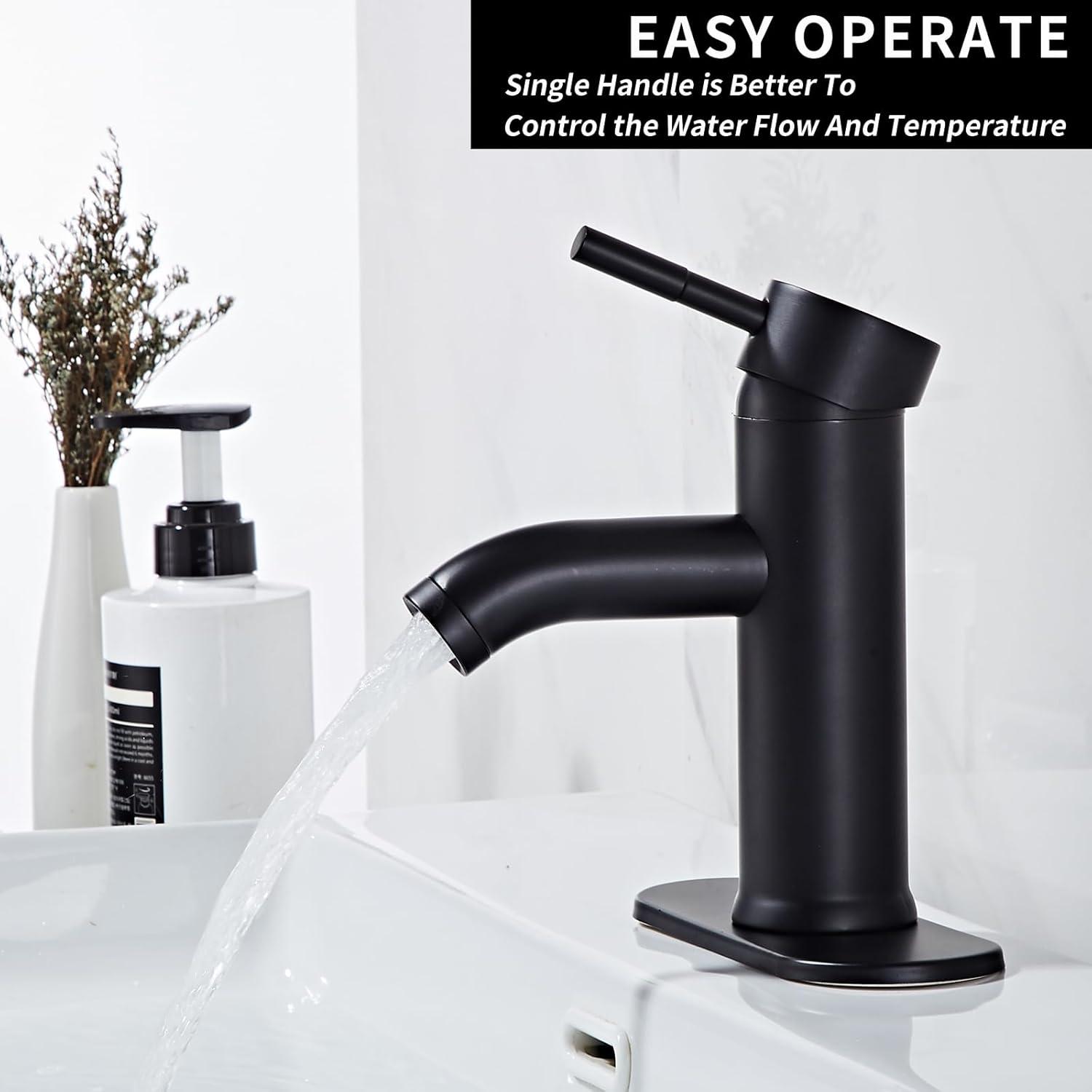 PRIMICOL YYY5G1D Bathroom faucet single hole with pop-up drain for 1-hole or 3-hole installation