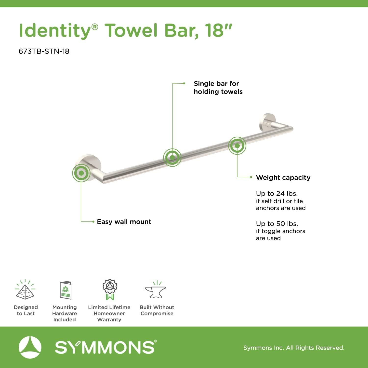 Identity 18" Bathroom Towel Bar