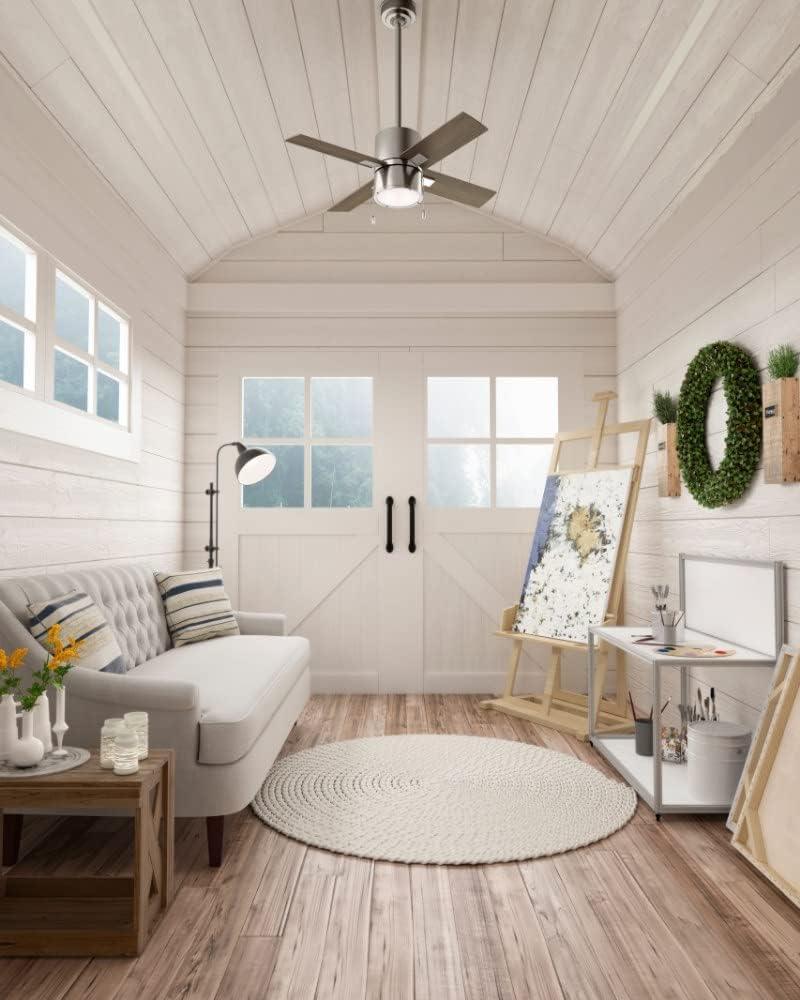 Hunter Fan 42" Beck 4 - Blade Standard Ceiling Fan with Pull Chain and Light Kit Included