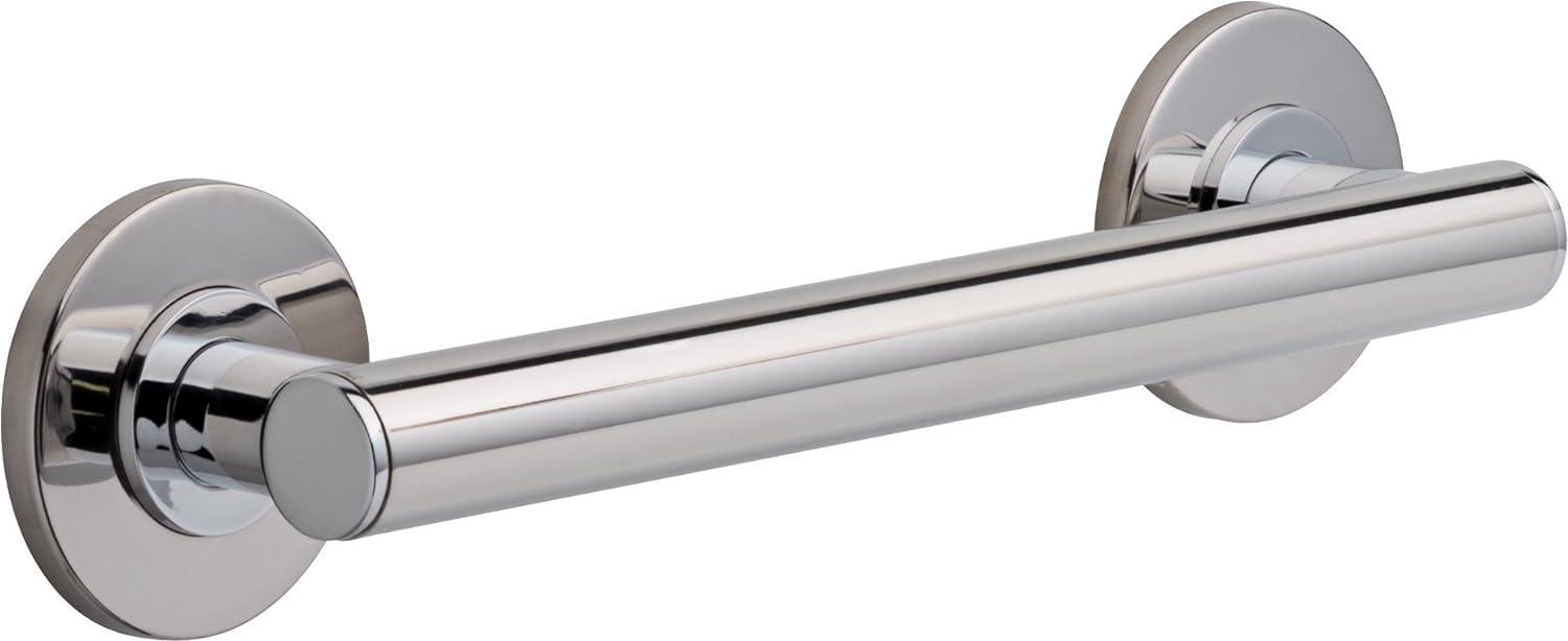 12" Polished Chrome Stainless Steel Bathroom Grab Bar