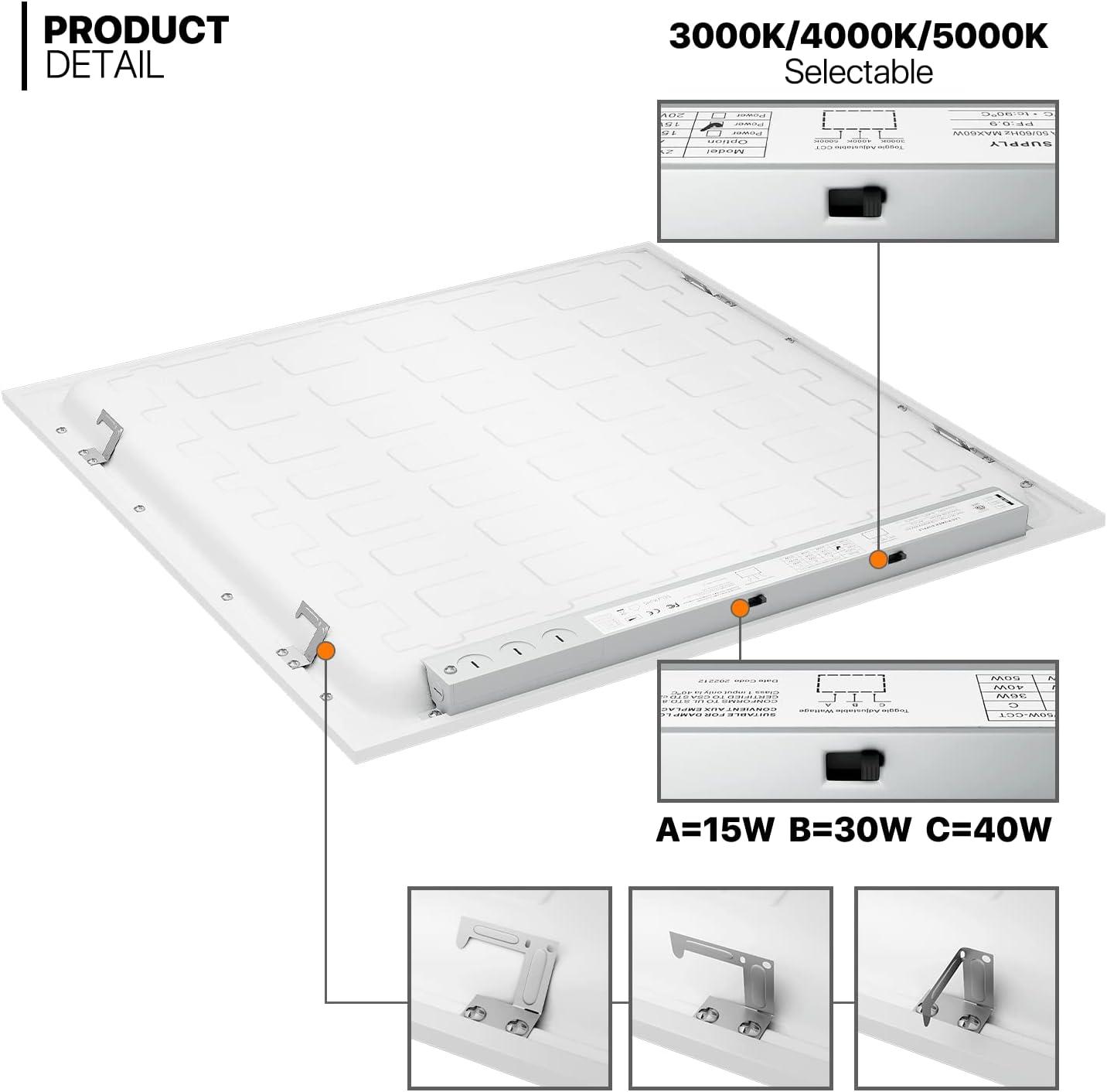 Dimmable Square Flat Panel Ceiling Light