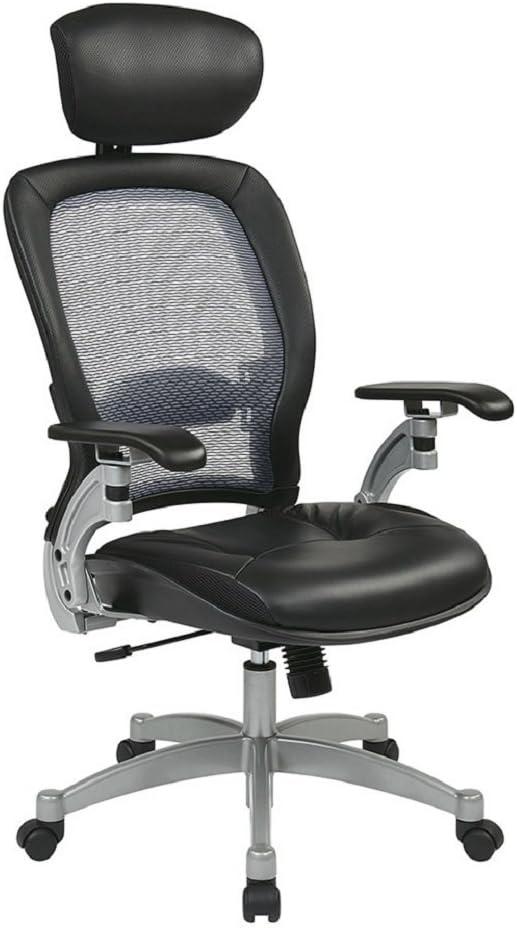 Platinum Executive High-Back Swivel Chair with Leather & Mesh