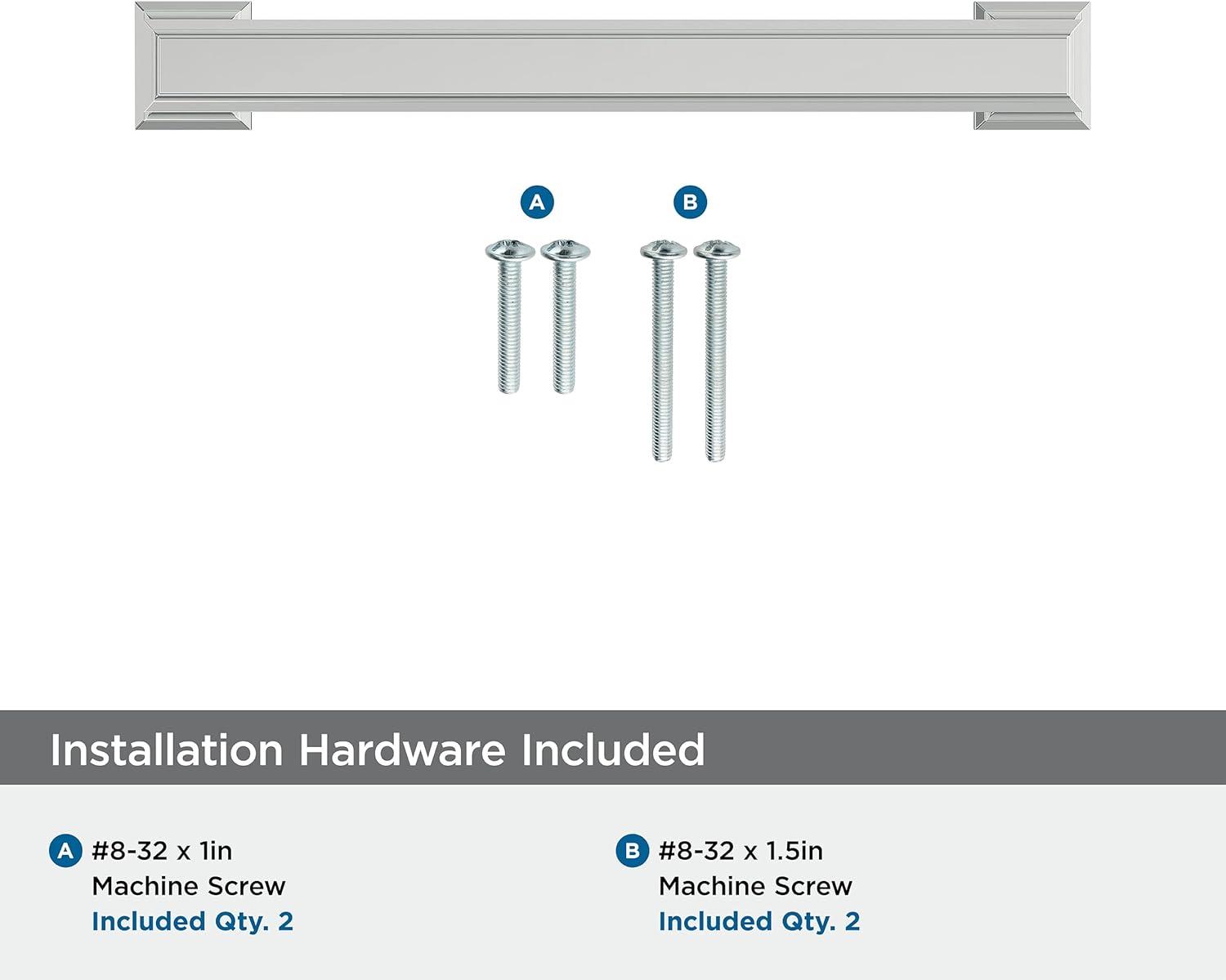 Amerock Appoint 5-1/16 inch (128mm) Center-to-Center Polished Chrome Cabinet Pull