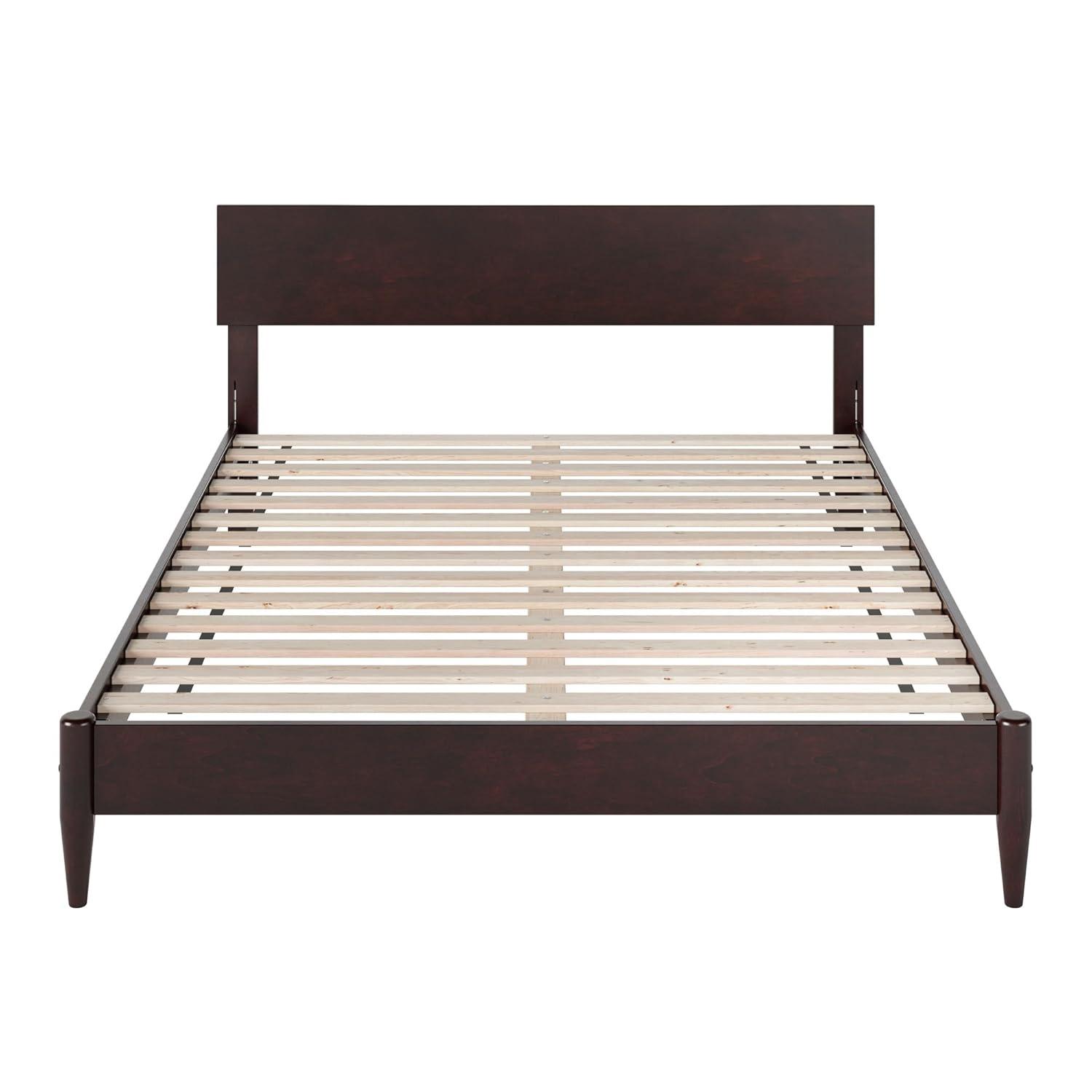 AFI Aria Queen Modern Solid Wood Low Profile Platform Bed, Espresso