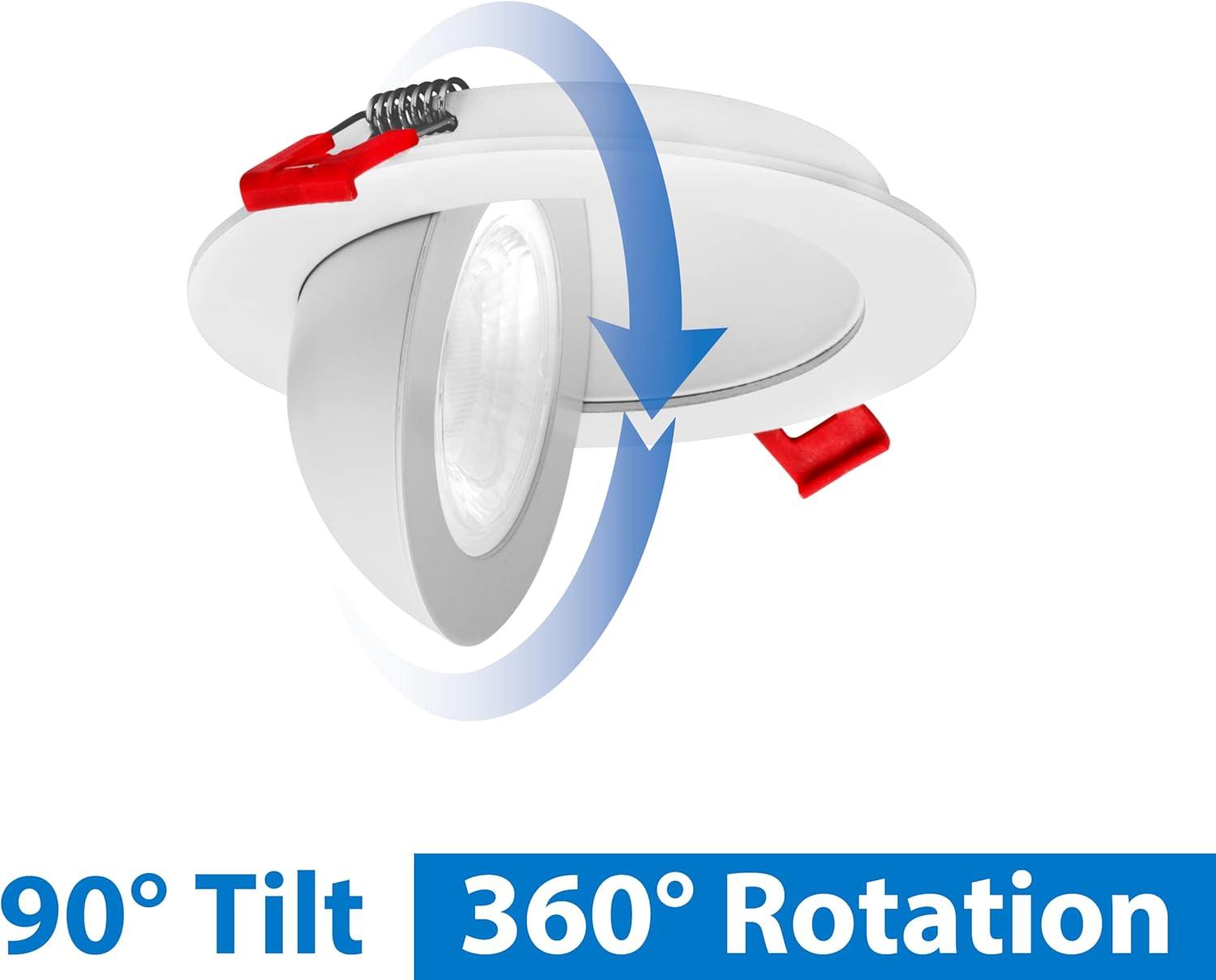 DGF43 4'' Selectable Color Temperature Dimmable Air-Tight IC Rated LED Canless Recessed Lighting Kit