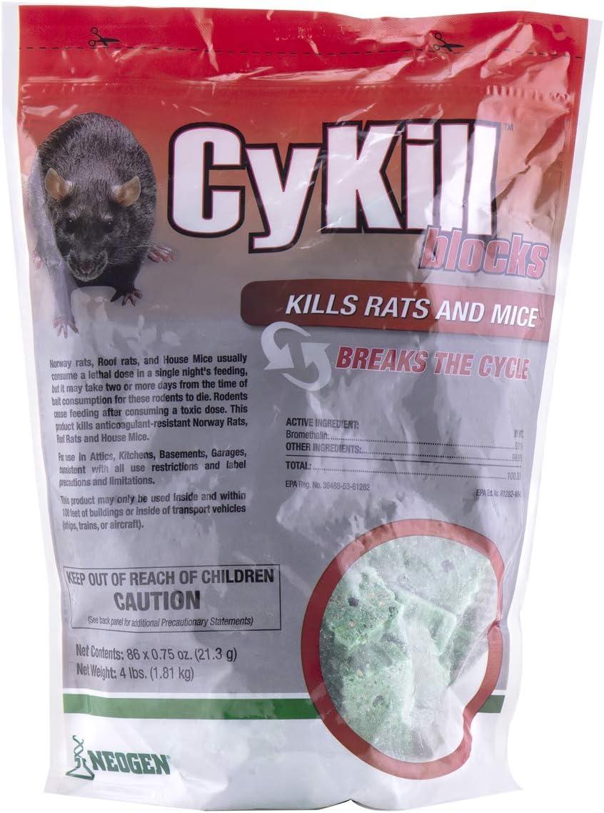 CyKill 4 lb Green Bromethalin Rodenticide Blocks