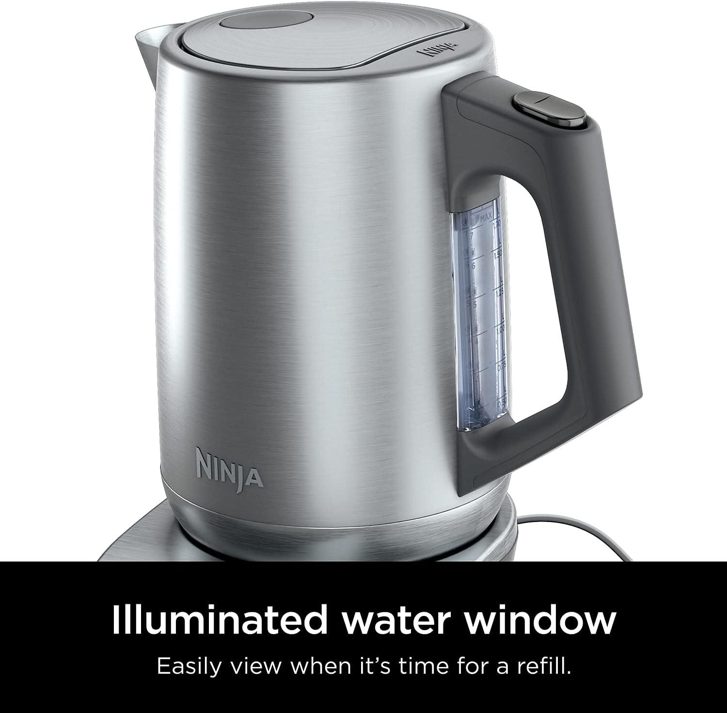 Stainless Steel Digital Electric Kettle with Cool Gray Handle