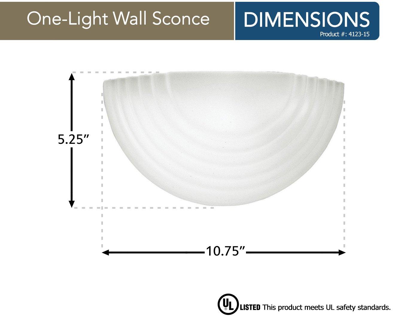 10 in. 1-Light White Modern Transitional Wall Bath Sconce with Stepped Satin White Glass