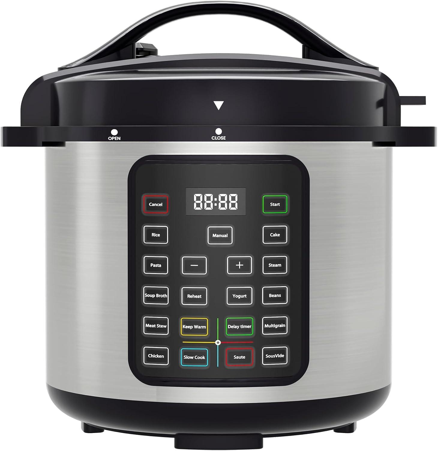 JIONJOY 16-in-1 Stainless Steel Electric Pressure Cooker: Multi - function Cooker with Digital Controlr- 8 Quarts