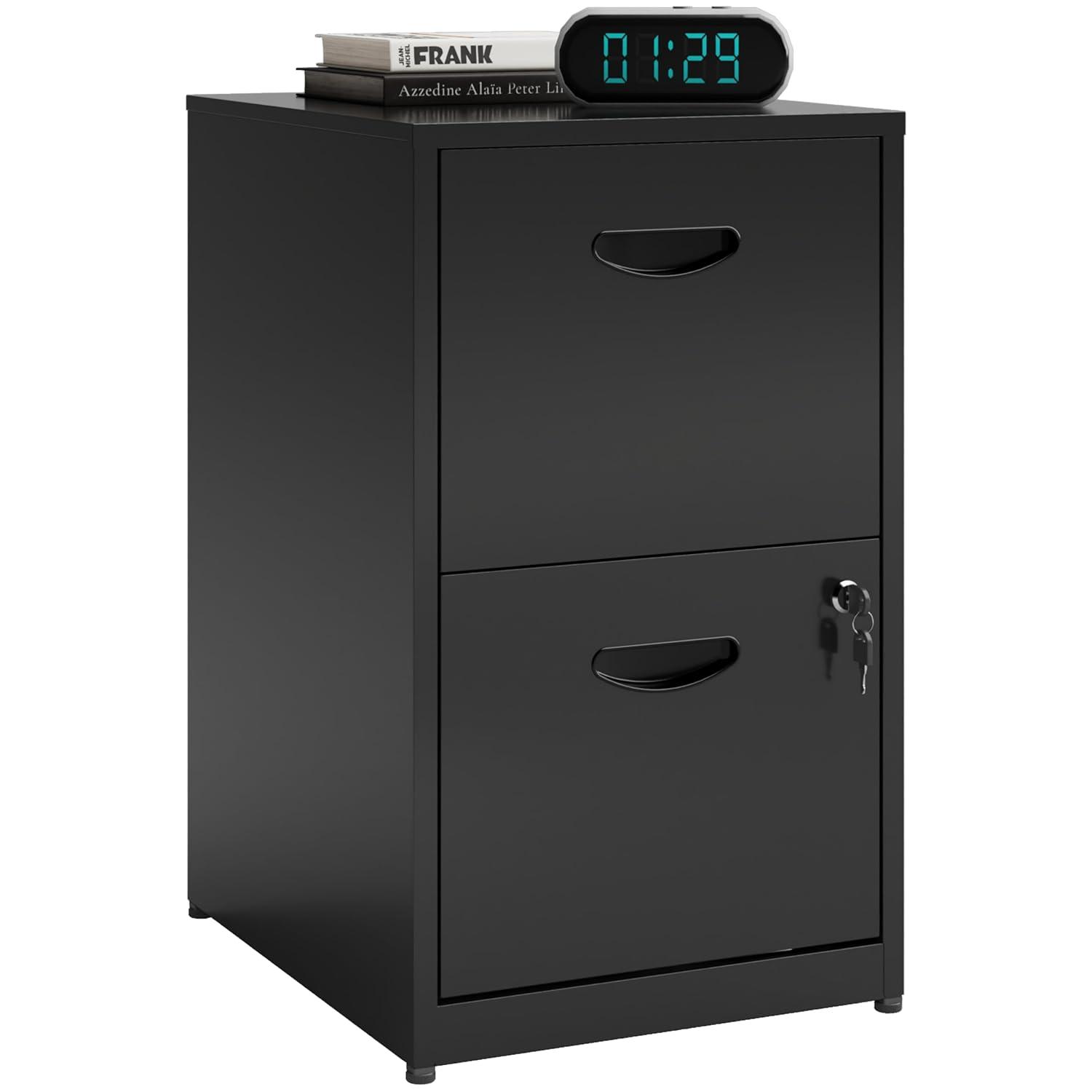 Inbox Zero 2 Drawer File Cabinet With Lock Metal Vertical File Cabinet | Wayfair