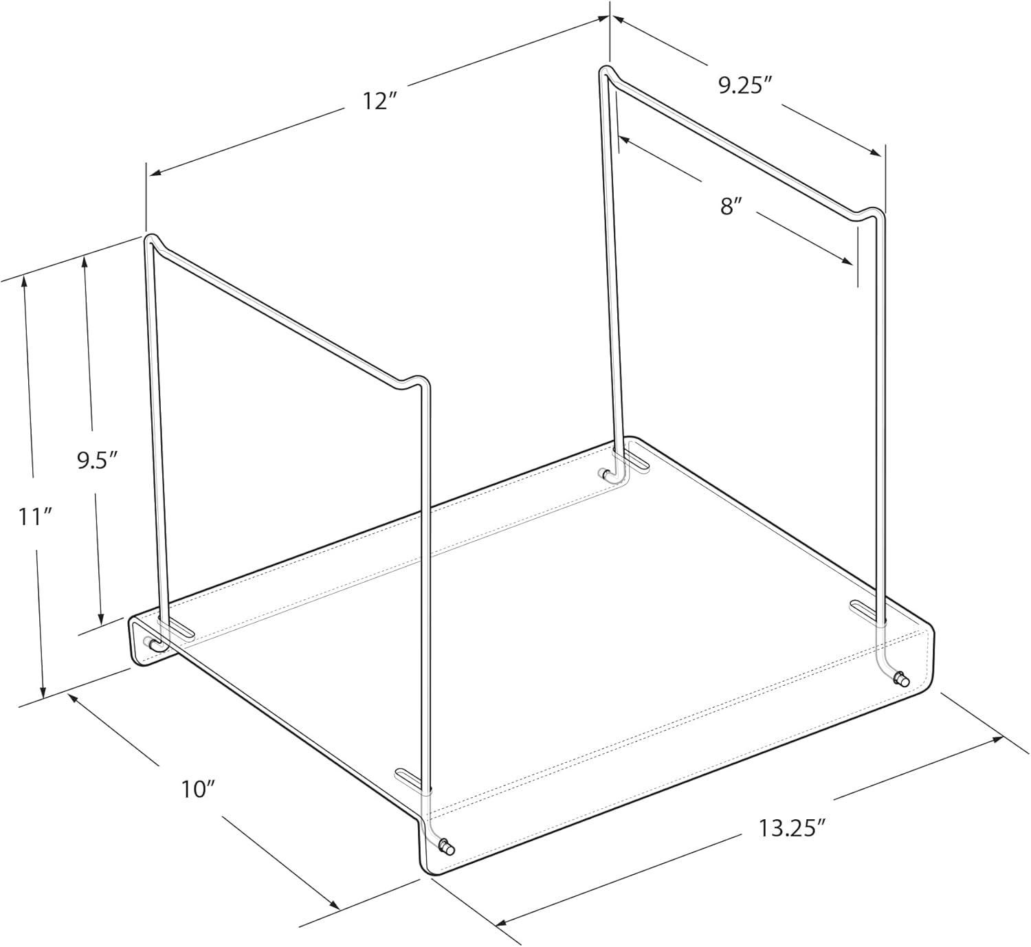 Acrylic Desktop File Hanging Organizer with Metal Bar