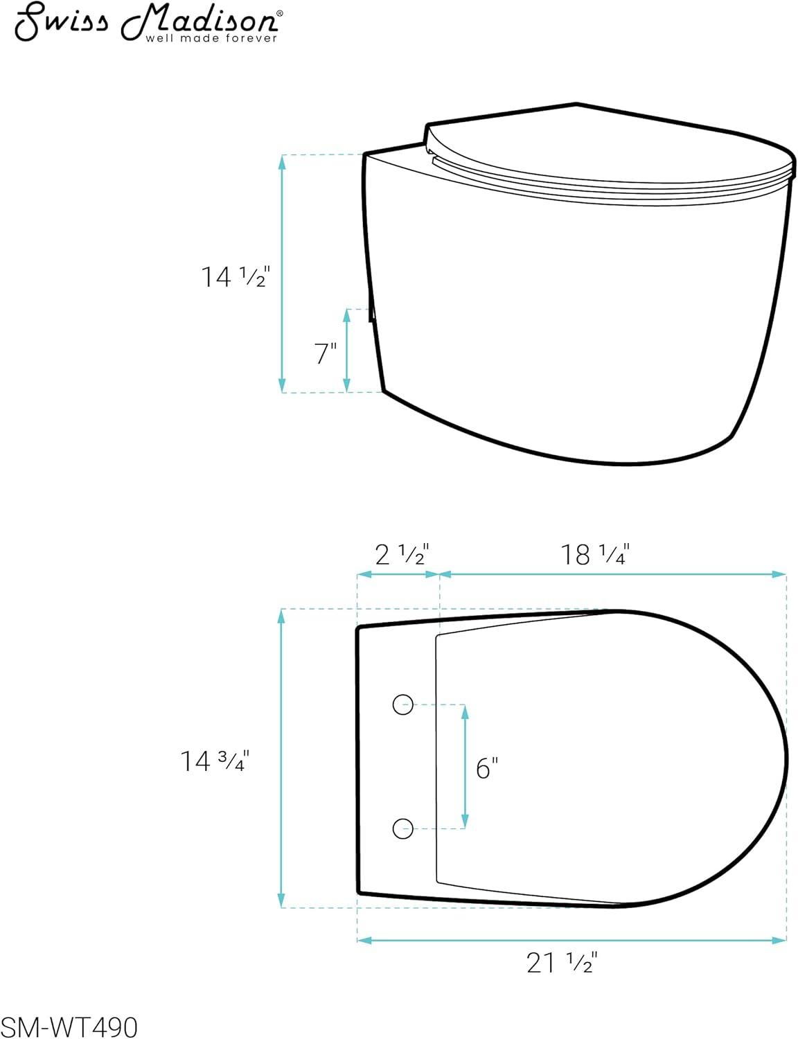 Classe Wall-Hung Elongated Toilet Bowl