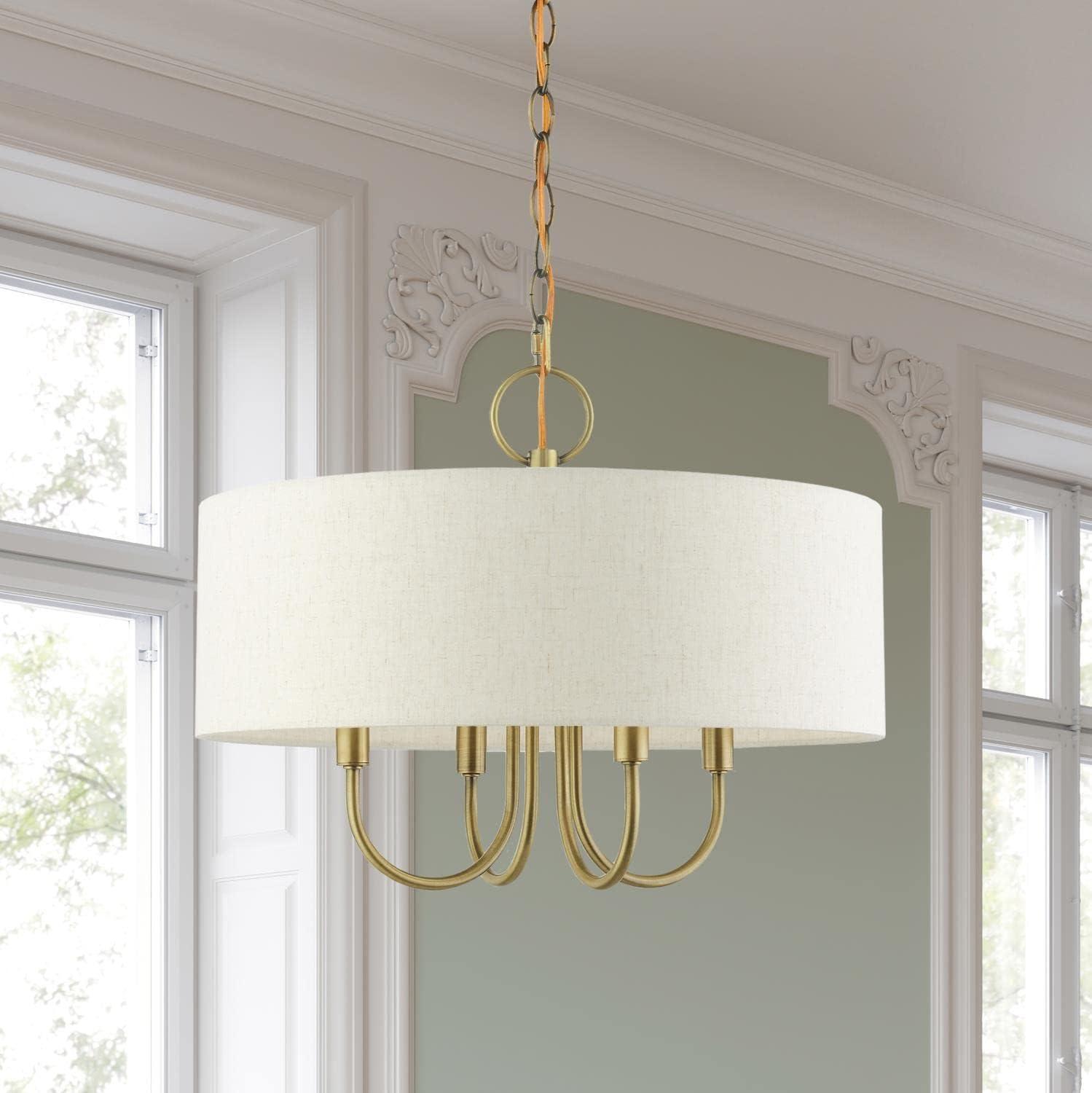 Livex Lighting Blossom 4 - Light Pendant in  Antique Brass