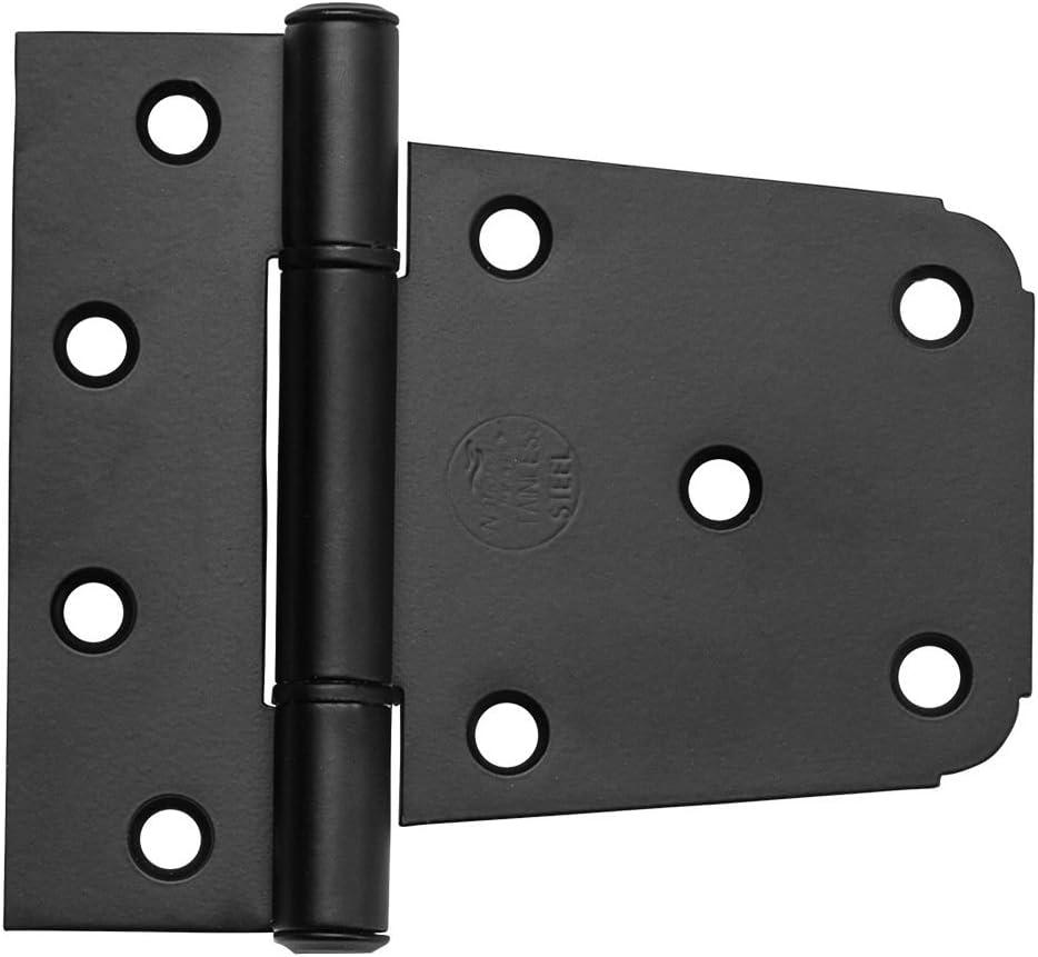 3-1/2" Black Steel Heavy-Duty Gate Hinge