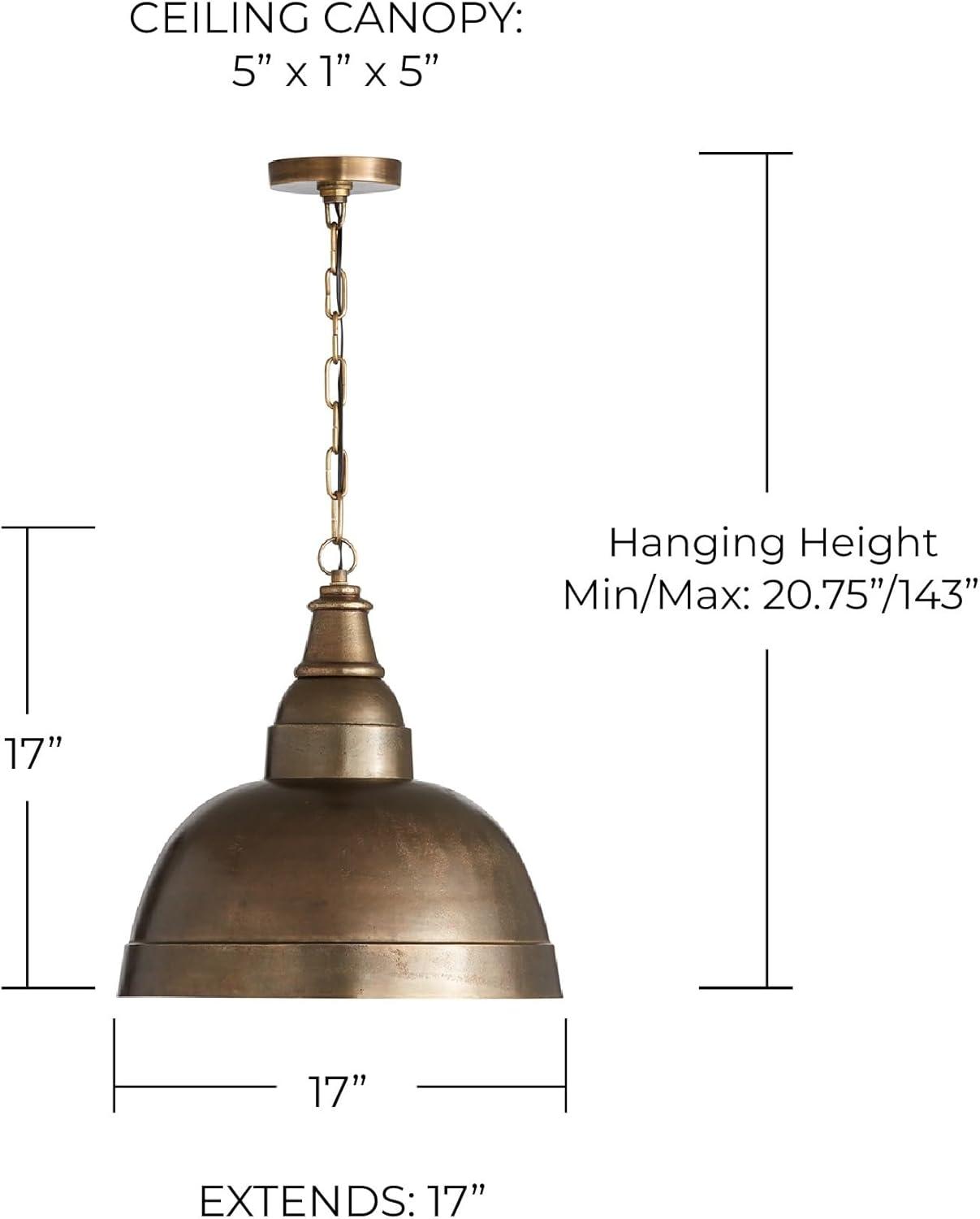 Capital Lighting 330313 Sedona 1 Light 17" Wide Pendant - Brass