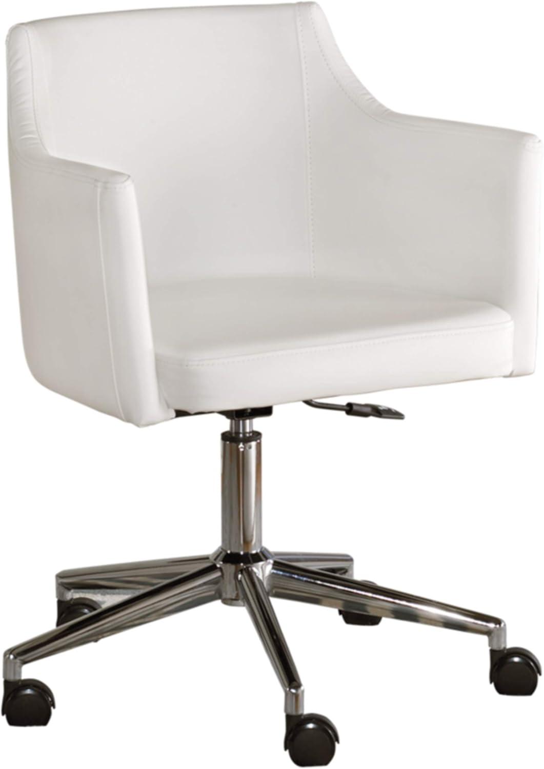 Signature Design by Ashley Contemporary Baraga Home Office Desk Chair  White