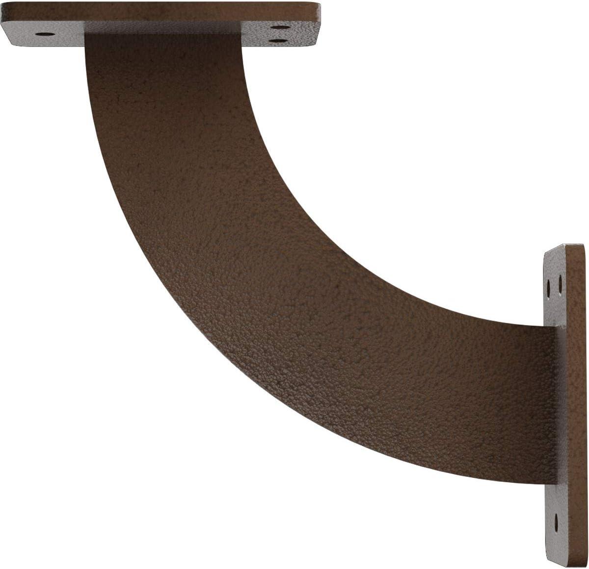 Ekena Millwork 2"W x 7"D x 7"H Bradford Steel Bracket, Hammered Brown