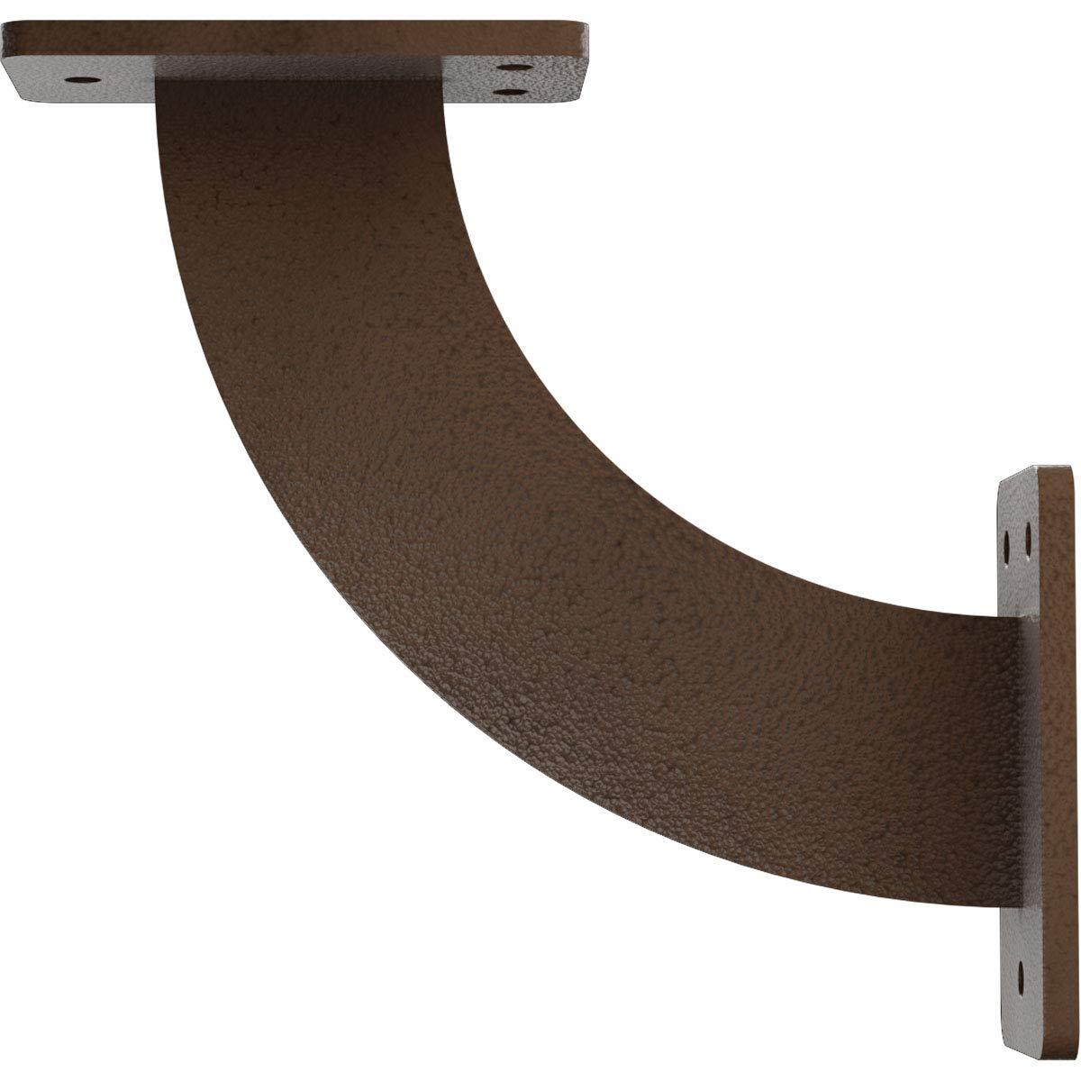 Ekena Millwork 2"W x 7"D x 7"H Bradford Steel Bracket, Hammered Brown