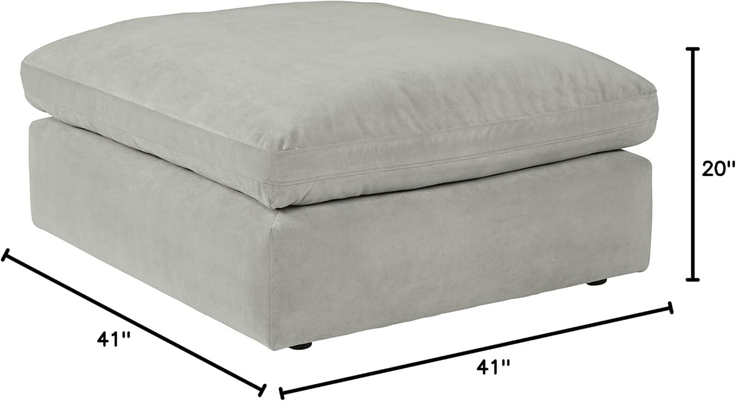 Sophie 41" Wide Velvet Square Cocktail Ottoman