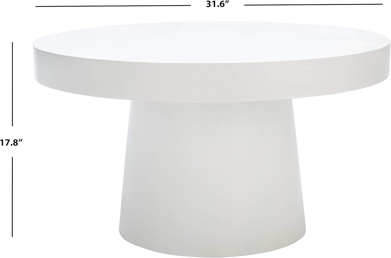 White Round Acrylic Minimalist Coffee Table