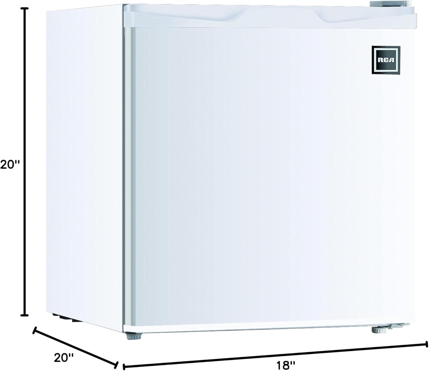 Compact White Steel Mini Fridge with Freezer