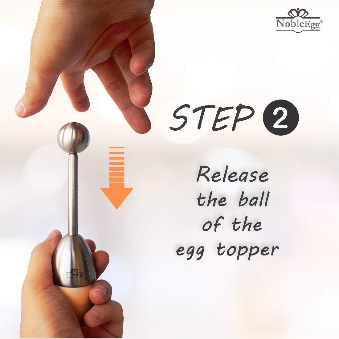 NobleEgg Egg Topper Opener Cracker Tool | Easily Cut and Remove the Top of Soft-Boiled Eggs