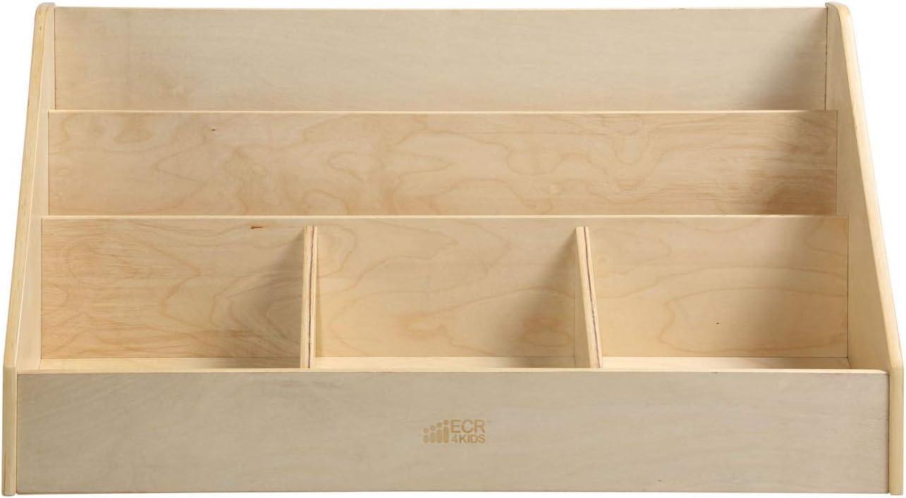 ECR4Kids ECR4Kids 5-Compartment Easy to Reach Book Display, Classroom Storage, Natural