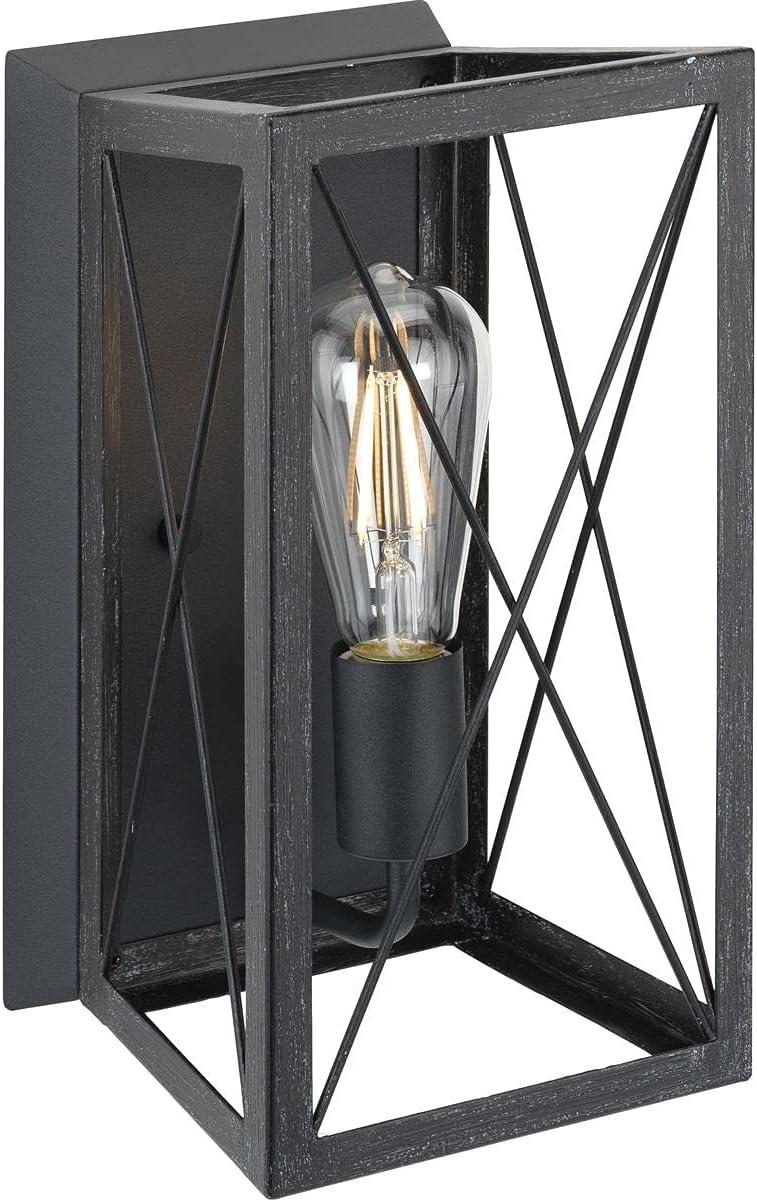 Briarwood Collection One-Light Cerused Black Oak/Black Farmhouse Wall Sconce Light