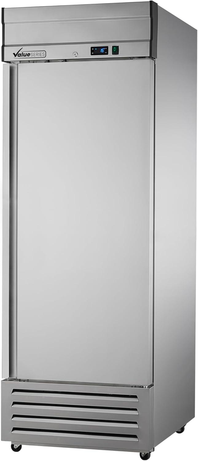 27" Stainless Steel Commercial Reach-In Refrigerator with Bottom Mount Compressor