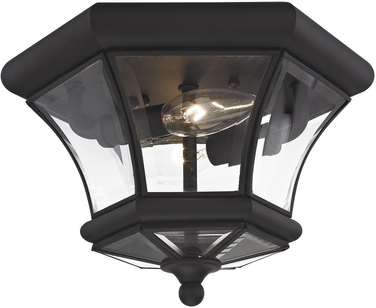Livex Lighting Monterey/Georgetown 2 - Light Flush Mount in  Black