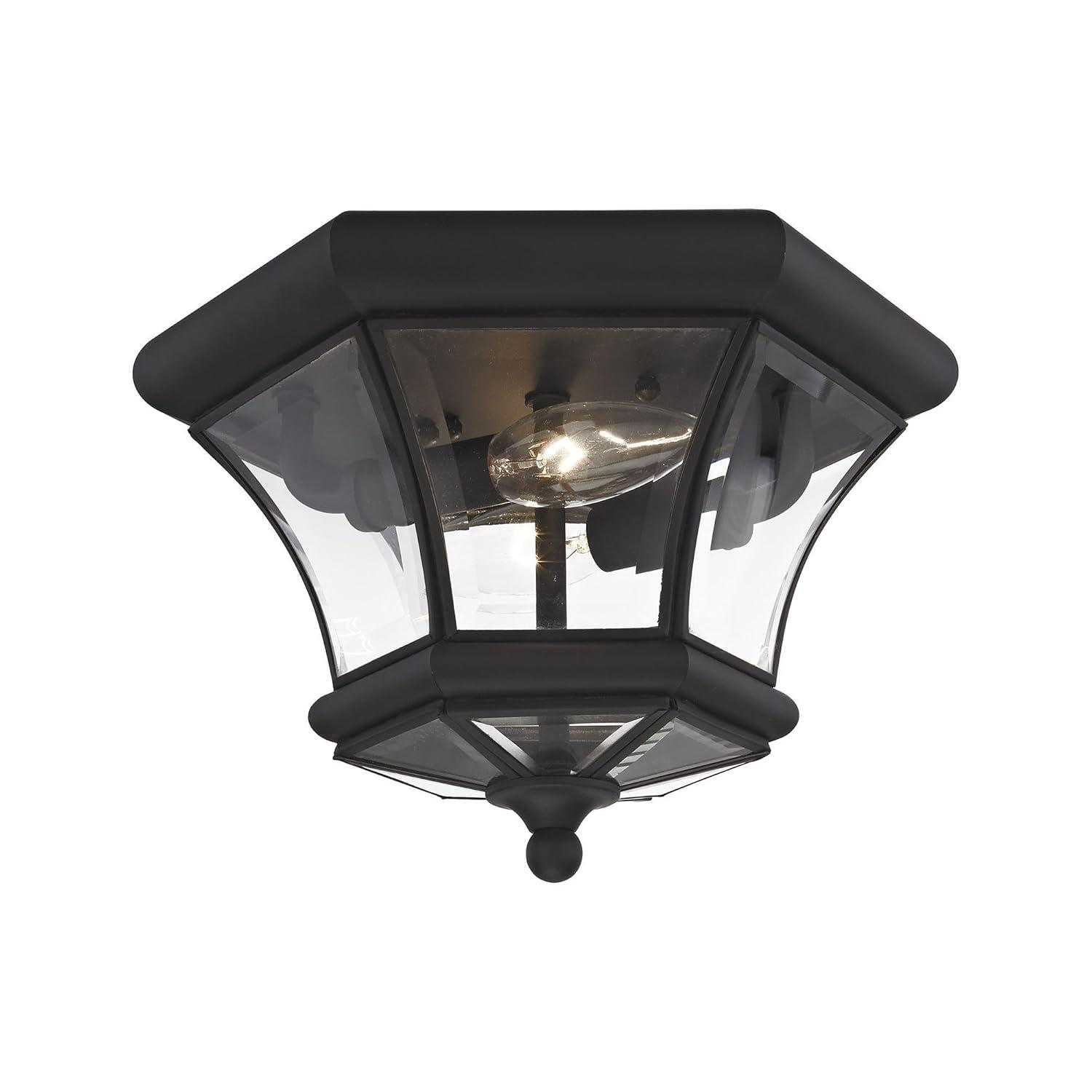 Livex Lighting Monterey/Georgetown 2 - Light Flush Mount in  Black