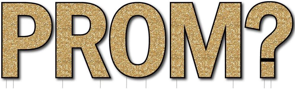 Big Dot of Happiness Promposal - Yard Sign Outdoor Lawn Decorations - Prom Proposal Yard Signs - Prom?