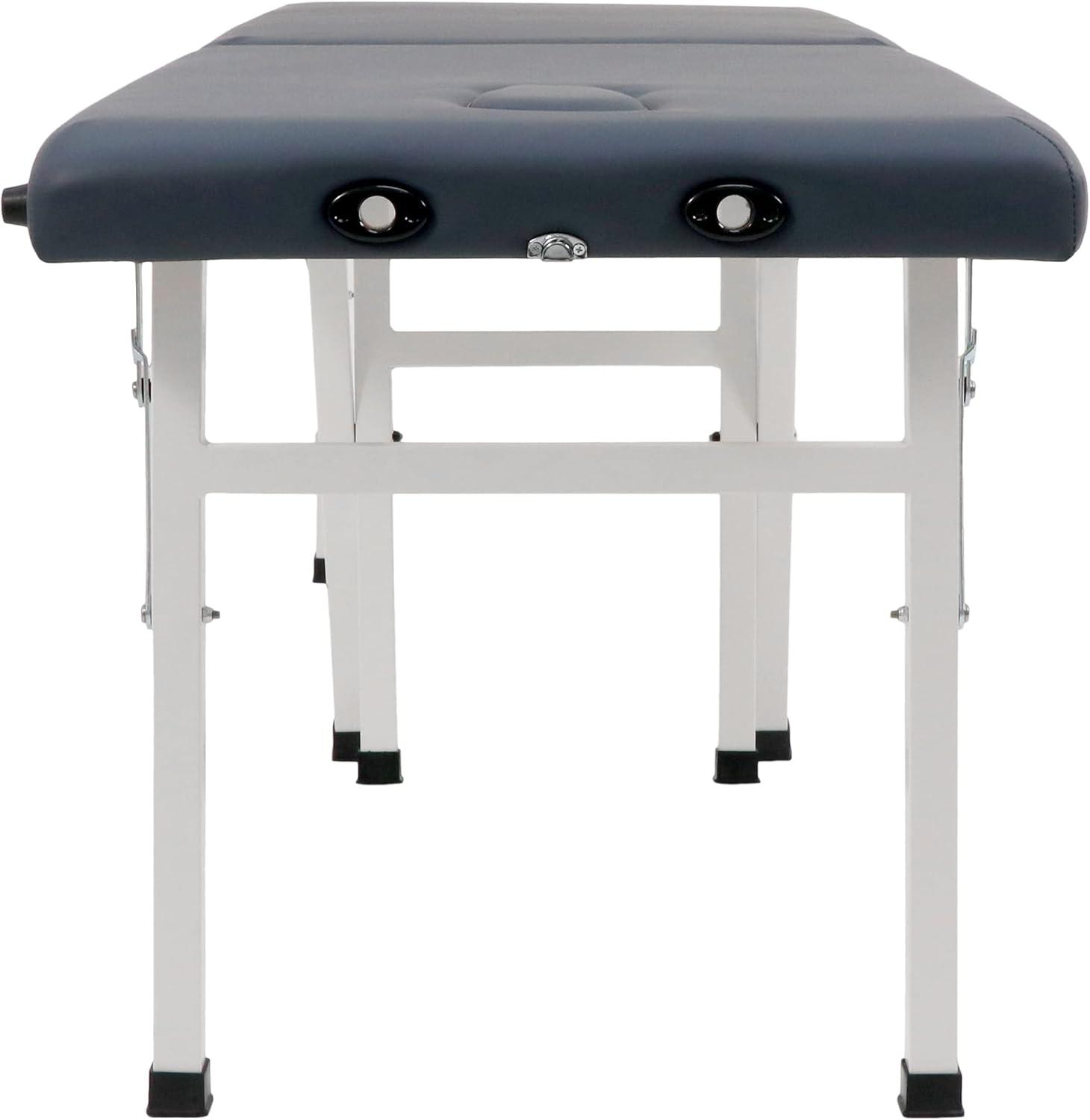 Master Massage 3 Fold Ergonomic Portable PU Massage Table, Blue