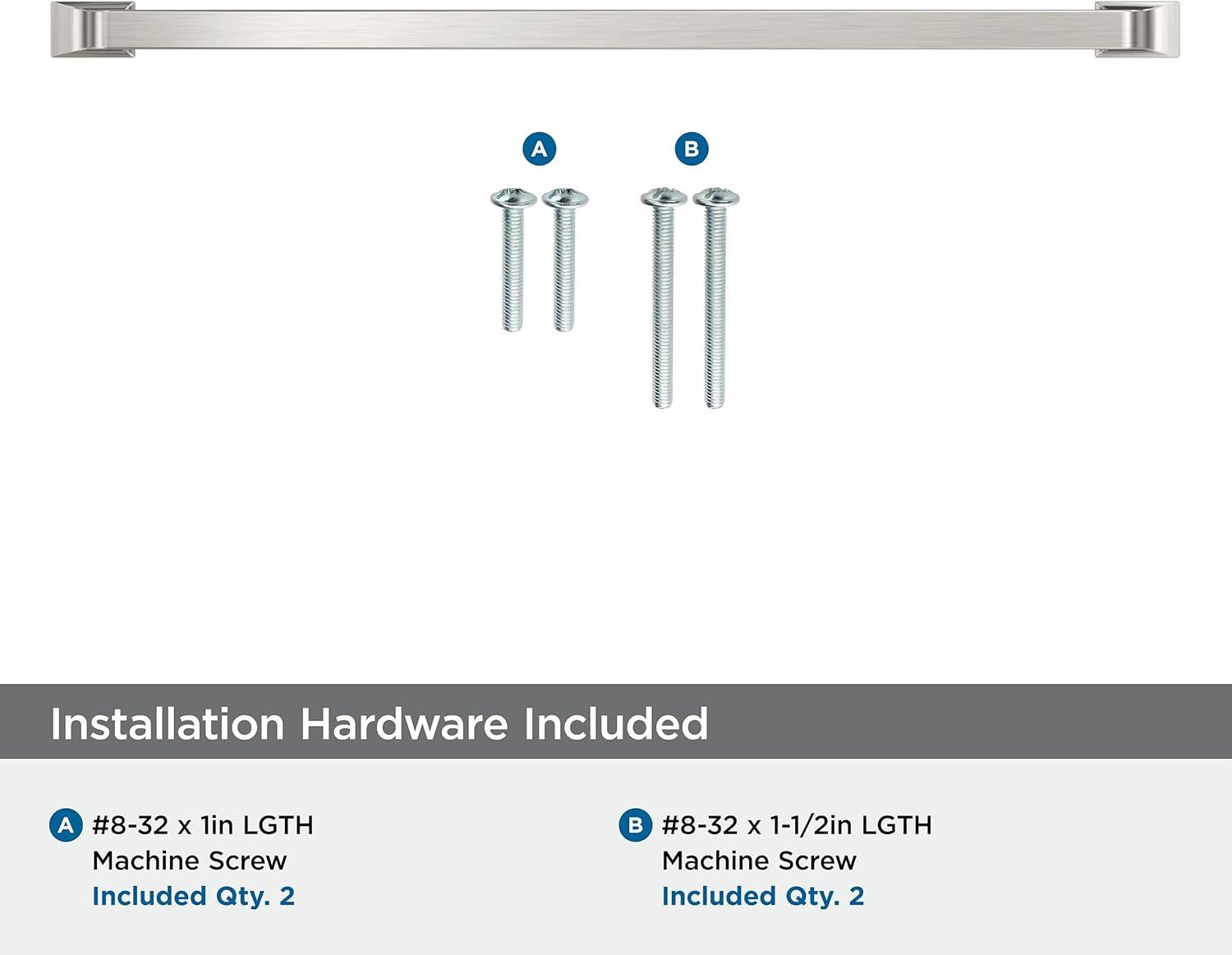 Satin Nickel 12-5/8" Modern Cabinet Bar Pull